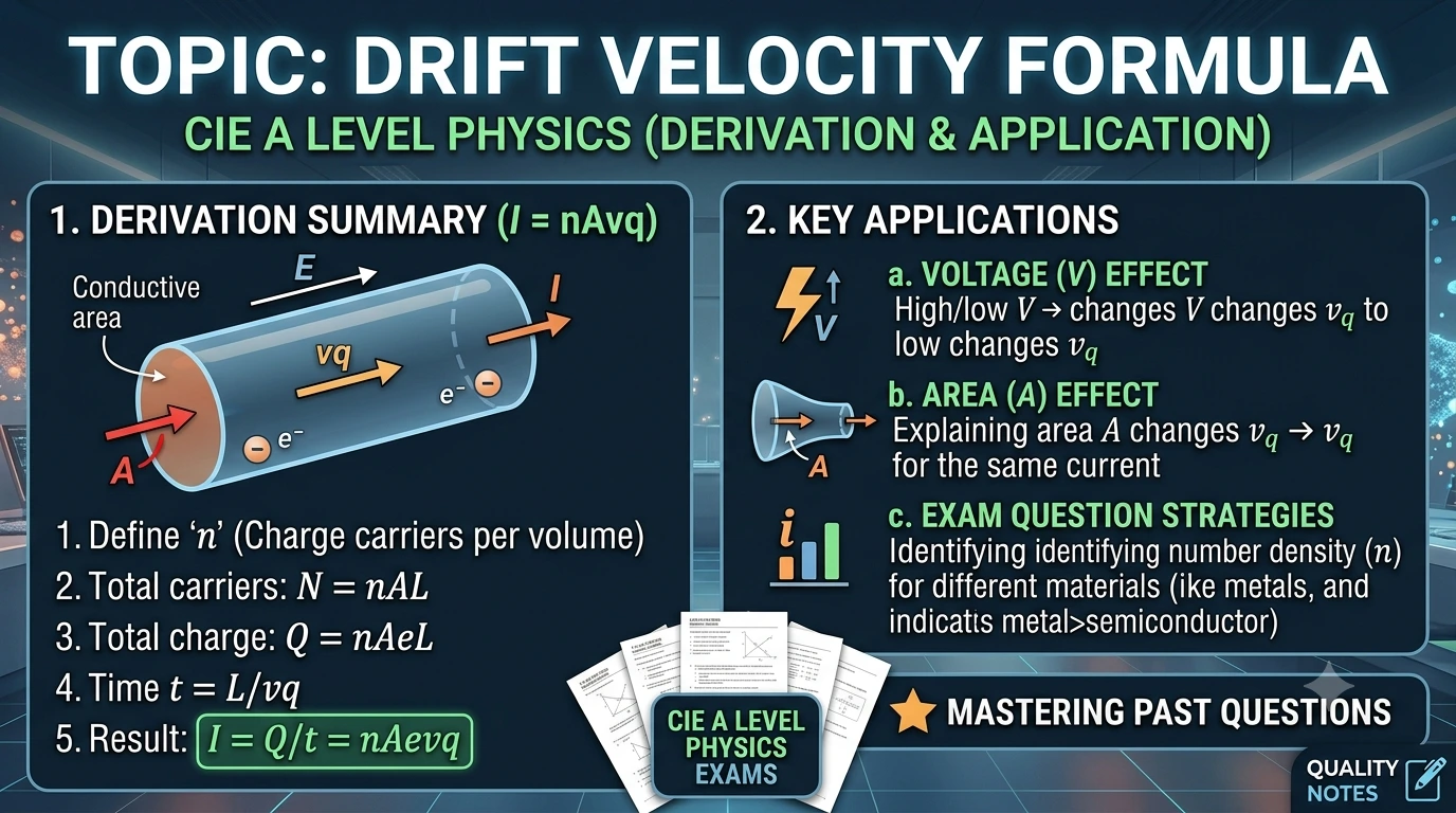 Drift Velocity Formula